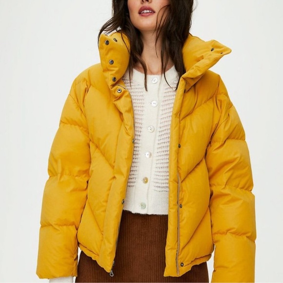Aritzia Wilfred Yellow Cloud Puff Puffer Jacket - Picture 1 of 11